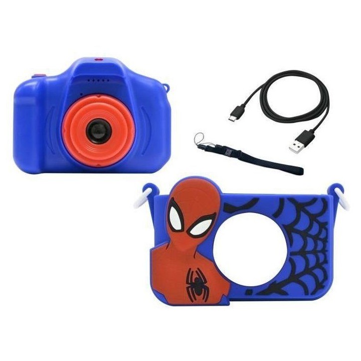 LEXIBOOK - Appareil photo pour enfant avec protection - 4 en 1 - Spiderman - Carte mémoire incluse LEXIBOOK - Appareil photo pour enfant avec protection - 4 en 1 - Spiderman - Carte mémoire incluse
