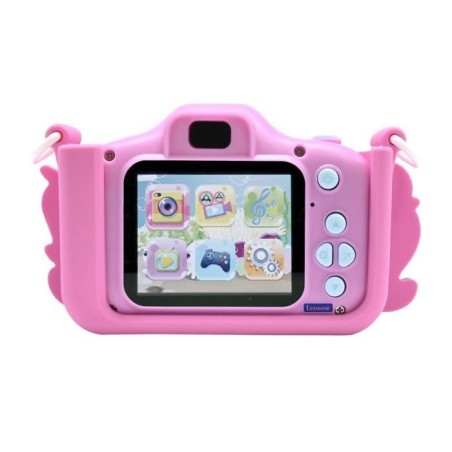 LEXIBOOK - Appareil photo pour enfant avec protection - 4 en 1 - Licorne - Carte mémoire incluse