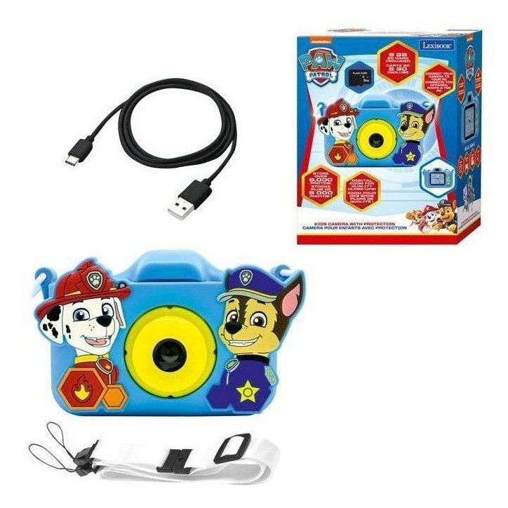 LEXIBOOK - Appareil photo pour enfant avec protection - 4 en 1 - Pat'Patrouille - Carte mémoire incluse LEXIBOOK - Appareil photo pour enfant avec protection - 4 en 1 - Pat'Patrouille - Carte mémoire incluse