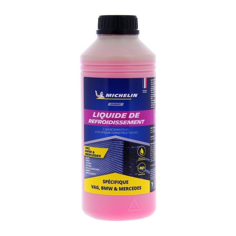 Liquide de refroidissement- MICHELIN - Rose - Adapté aux normes VAG B