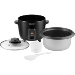 Cuiseur a riz electrique Sencor - SRM 0601BK - Cuiseur a Riz avec Voyants Lumineux, 300 W, Noir