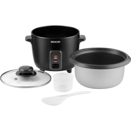 Cuiseur a riz electrique Sencor - SRM 0601BK - Cuiseur a Riz avec Voyants Lumineux, 300 W, Noir