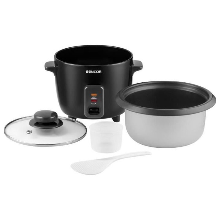 Cuiseur a riz electrique Sencor - SRM 0601BK - Cuiseur a Riz avec Voyants Lumineux, 300 W, Noir Cuiseur a riz electrique Sencor - SRM 0601BK - Cuiseur a Riz avec Voyants Lumineux, 300 W, Noir