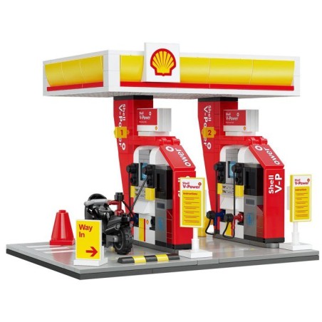 CADA Bâtiments - Jeu de construction - Station-service Shell - 305 pi