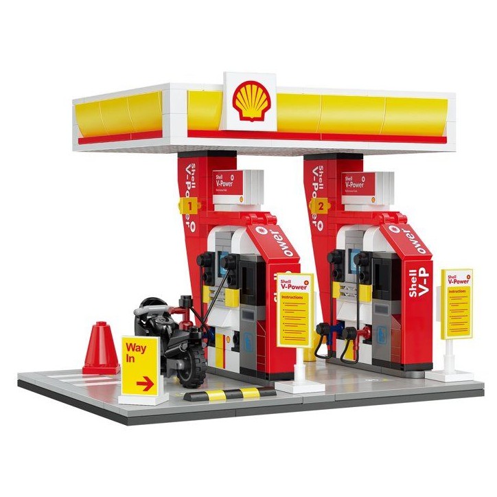 CADA Bâtiments - Jeu de construction - Station-service Shell - 305 pieces - Des 8 ans CADA Bâtiments - Jeu de construction - Station-service Shell - 305 pieces - Des 8 ans