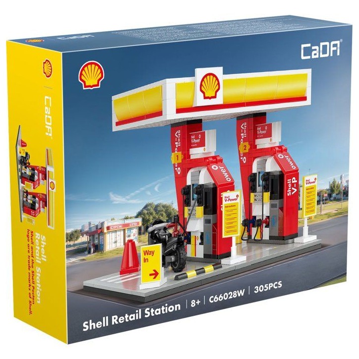 CADA Bâtiments - Jeu de construction - Station-service Shell - 305 pieces - Des 8 ans CADA Bâtiments - Jeu de construction - Station-service Shell - 305 pieces - Des 8 ans