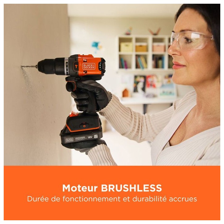 Perceuse Visseuse a Percussion - BLACK+DECKER - BLD683XN-XJ - 18V - Éco-Responsable - Sans Batterie Perceuse Visseuse a Percussion - BLACK+DECKER - BLD683XN-XJ - 18V - Éco-Responsable - Sans Batterie