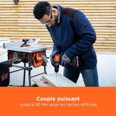 Perceuse Visseuse a Percussion - BLACK+DECKER - BLD683XN-XJ - 18V - É