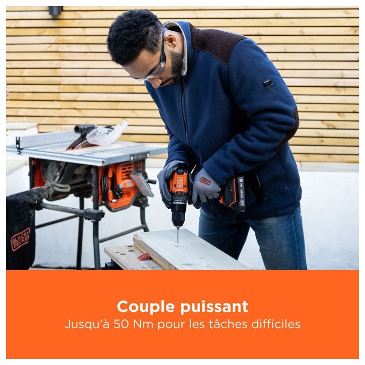 Perceuse Visseuse a Percussion - BLACK+DECKER - BLD683XN-XJ - 18V - Éco-Responsable - Sans Batterie Perceuse Visseuse a Percussion - BLACK+DECKER - BLD683XN-XJ - 18V - Éco-Responsable - Sans Batterie