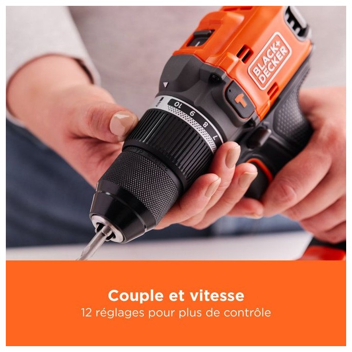 Perceuse Visseuse a Percussion - BLACK+DECKER - BLD683XN-XJ - 18V - Éco-Responsable - Sans Batterie Perceuse Visseuse a Percussion - BLACK+DECKER - BLD683XN-XJ - 18V - Éco-Responsable - Sans Batterie
