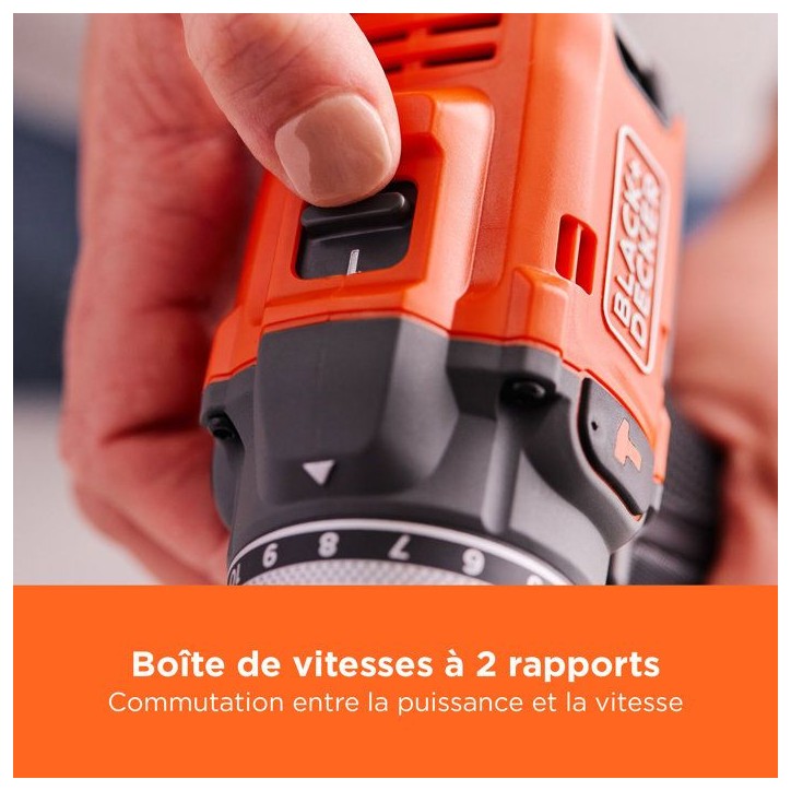 Perceuse Visseuse a Percussion - BLACK+DECKER - BLD683XN-XJ - 18V - Éco-Responsable - Sans Batterie Perceuse Visseuse a Percussion - BLACK+DECKER - BLD683XN-XJ - 18V - Éco-Responsable - Sans Batterie