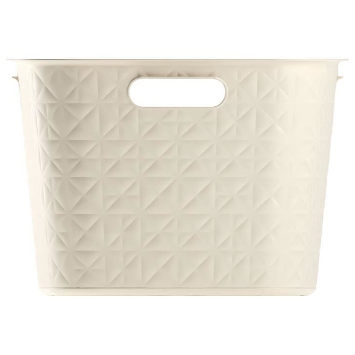 Coffre a Linge - Softex - 45 L - Blanc Cassé - Curver