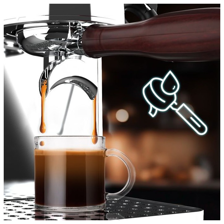 Machine a café - CECOTEC - Baristeo Intima - 1850 W - 15 bars - 1,7 L - Argent Machine a café - CECOTEC - Baristeo Intima - 1850 W - 15 bars - 1,7 L - Argent