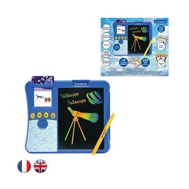 Imagier interactif - LEXIBOOK - Bilingue - 200 cartes éducatives - Ta