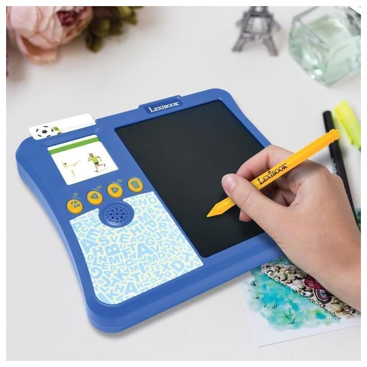 Imagier interactif - LEXIBOOK - Bilingue - 200 cartes éducatives - Tablette a dessin - Apprentissage ludique