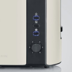 Grille-pain automatique compact Type - SEVERIN - AT9576 - 2 fentes jusqu'a 2 tranches - réglage du brunissage - Beige