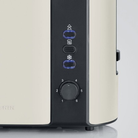 Grille-pain automatique compact Type - SEVERIN - AT9576 - 2 fentes jusqu'a 2 tranches - réglage du brunissage - Beige