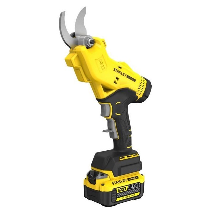 Sécateur électrique sans fil + batterie 4Ah + chargeur - Stanley Fatmax - SFMCPP32M1-QW - 18V - coupe 32mm Sécateur électrique sans fil + batterie 4Ah + chargeur - Stanley Fatmax - SFMCPP32M1-QW - 18V - coupe 32mm
