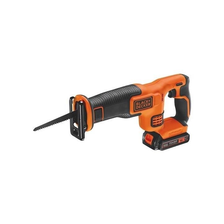 Scie sabre BLACK+DECKER BDCR18E1-QW sans fil - 18V lithium - avec batterie 2,5Ah