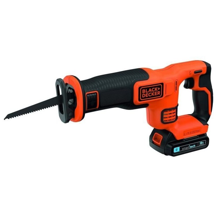 Scie sabre BLACK+DECKER BDCR18E1-QW sans fil - 18V lithium - avec batterie 2,5Ah