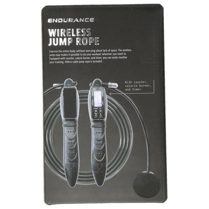 Corde a Sauter sans fil - ENDURANCE - Noir Corde a Sauter sans fil - ENDURANCE - Noir
