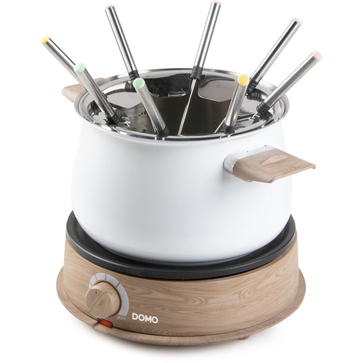 Appareil a fondue - DOMO - DO736F - 1500 W - 2 L - 8 personnes - Blanc/Bois Appareil a fondue - DOMO - DO736F - 1500 W - 2 L - 8 personnes - Blanc/Bois