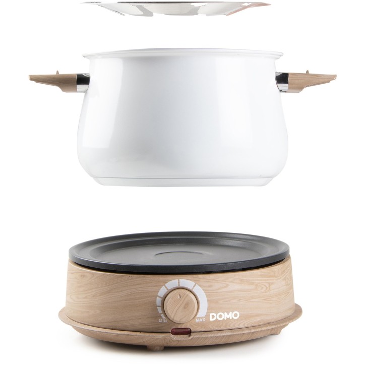 Appareil a fondue - DOMO - DO736F - 1500 W - 2 L - 8 personnes - Blanc/Bois Appareil a fondue - DOMO - DO736F - 1500 W - 2 L - 8 personnes - Blanc/Bois