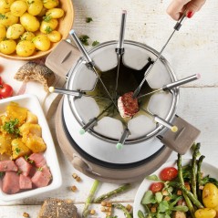 Appareil a fondue - DOMO - DO736F - 1500 W - 2 L - 8 personnes - Blanc