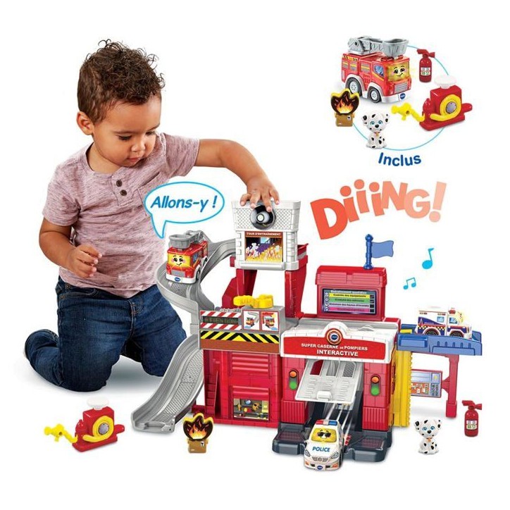 Jouet interactif - Vtech - TUT TUT Bolides Tour de Sauvetage Caserne - 18 mois et plus - Rouge - 22 pieces Jouet interactif - Vtech - TUT TUT Bolides Tour de Sauvetage Caserne - 18 mois et plus - Rouge - 22 pieces