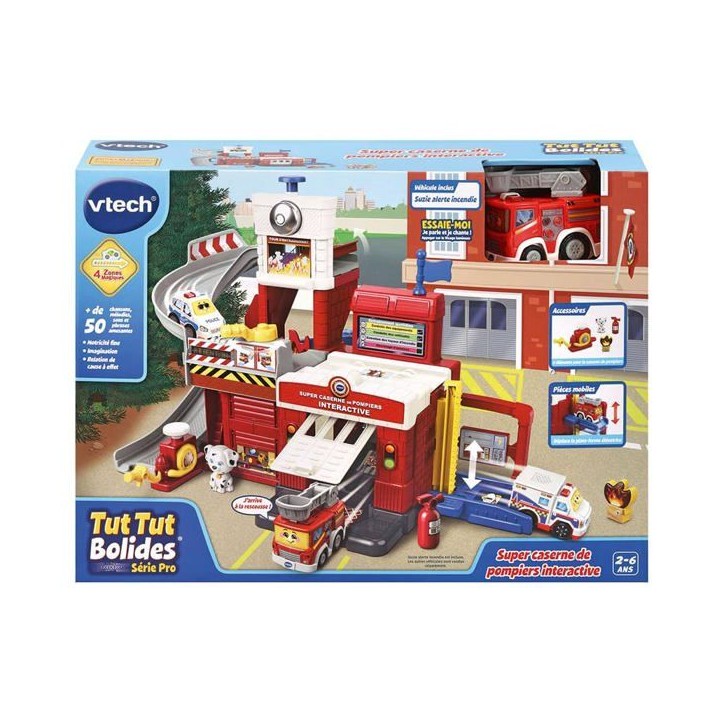 Jouet interactif - Vtech - TUT TUT Bolides Tour de Sauvetage Caserne - 18 mois et plus - Rouge - 22 pieces Jouet interactif - Vtech - TUT TUT Bolides Tour de Sauvetage Caserne - 18 mois et plus - Rouge - 22 pieces