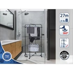 Séchoir a linge - Leifheit - 270 Classic Black - Etendoir a linge ave