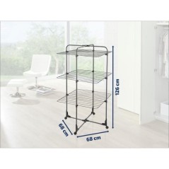 Séchoir a linge - Leifheit - 270 Classic Black - Etendoir a linge ave
