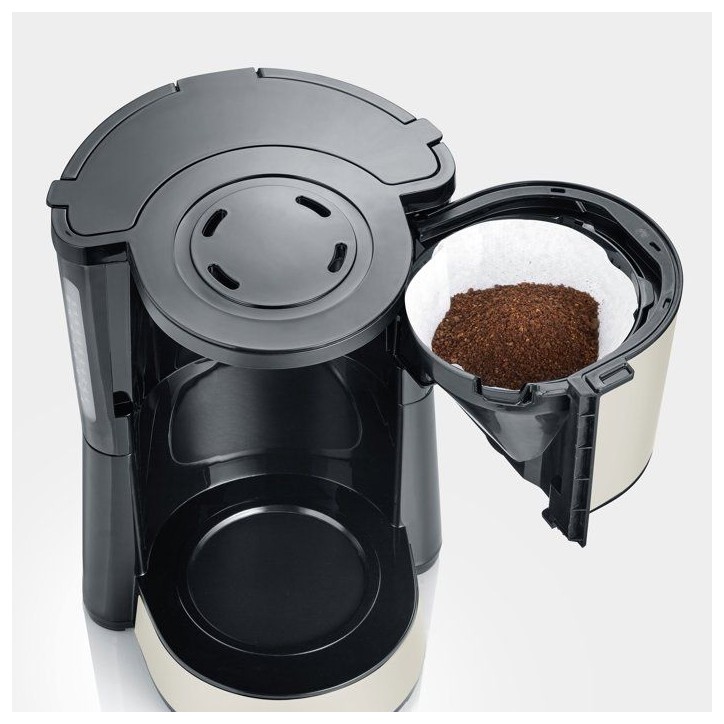 Cafetiere Filtre Type jusqu'a 10 tasses - SEVERIN - KA9575 - 1,4L - Systeme anti-goutte - Filtre permanent amovible - Beige Cafetiere Filtre Type jusqu'a 10 tasses - SEVERIN - KA9575 - 1,4L - Systeme anti-goutte - Filtre permanent amovible - Beige