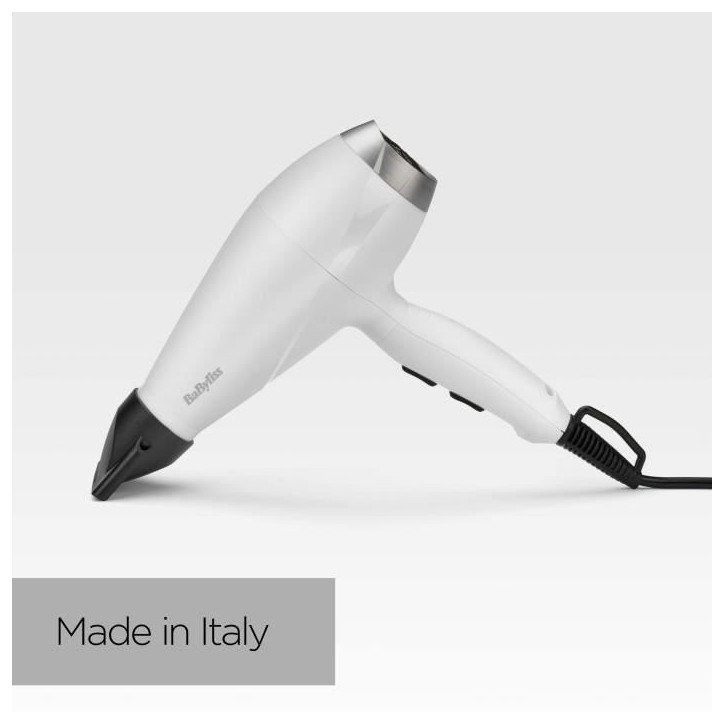Seche-cheveux - BaByliss - 6704WE Speed Pro 2000 - Moteur AC - Fabriqué en Italie Seche-cheveux - BaByliss - 6704WE Speed Pro 2000 - Moteur AC - Fabriqué en Italie