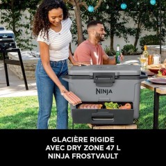 Glaciere roulante FB151EUGY FrostVault - NINJA - Rigide - 47L - Grise