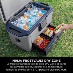 Glaciere roulante FB151EUGY FrostVault - NINJA - Rigide - 47L - Grise