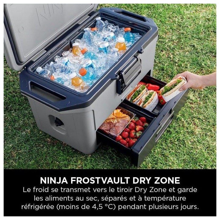 Glaciere roulante FB151EUGY FrostVault - NINJA - Rigide - 47L - Grise Glaciere roulante FB151EUGY FrostVault - NINJA - Rigide - 47L - Grise