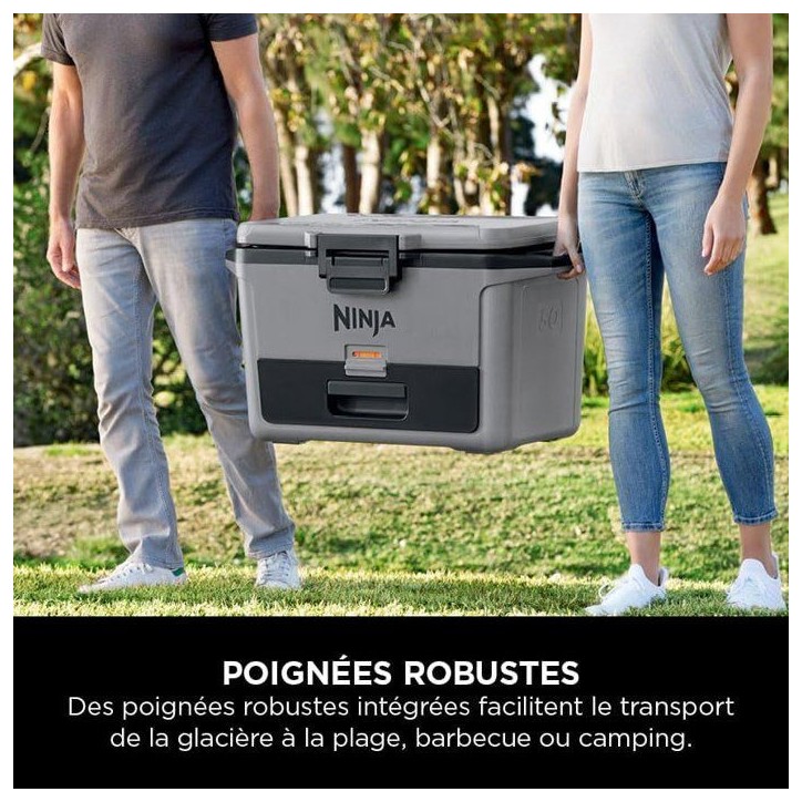 Glaciere roulante FB151EUGY FrostVault - NINJA - Rigide - 47L - Grise Glaciere roulante FB151EUGY FrostVault - NINJA - Rigide - 47L - Grise