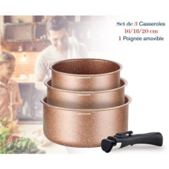 Set de 3 casseroles - Tous feux dont induction - ARTHUR MARTIN - AM236