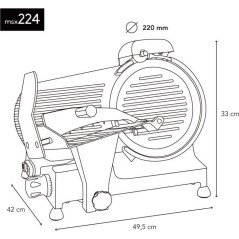 Trancheuse a viande - H.KoeNIG - MSX224 - Lame 22 cm - Rouge