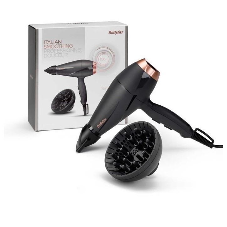 Seche-cheveux - BaByliss - 6709DE Smooth Pro 2100 - Moteur AC - Fabriqué en Italie Seche-cheveux - BaByliss - 6709DE Smooth Pro 2100 - Moteur AC - Fabriqué en Italie