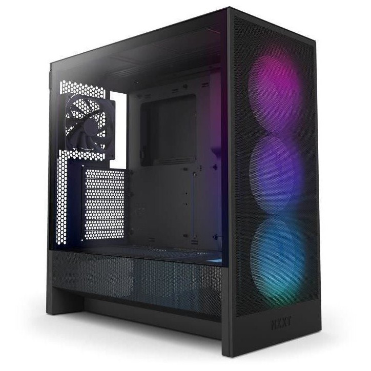 Boitier moyen-tour compact ATX - NZXT - CC-H52FB-R1 - H5 Flow RGB avec ventilateurs RGB inclus - Noir Boitier moyen-tour compact ATX - NZXT - CC-H52FB-R1 - H5 Flow RGB avec ventilateurs RGB inclus - Noir