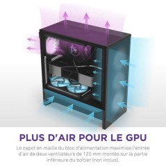 Boitier moyen-tour compact ATX - NZXT - CC-H52FB-R1 - H5 Flow RGB avec