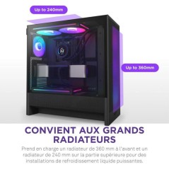 Boitier moyen-tour compact ATX - NZXT - CC-H52FB-R1 - H5 Flow RGB avec