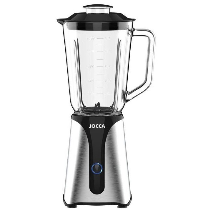 Mixeur - JOCCA - 350 W - Bol en verre 1 L - Bouteille 600 ml - Noir Mixeur - JOCCA - 350 W - Bol en verre 1 L - Bouteille 600 ml - Noir