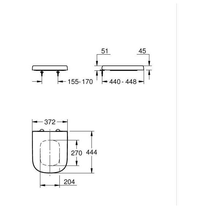 Abattant WC - GROHE - Fermeture frein de chute - Céramique