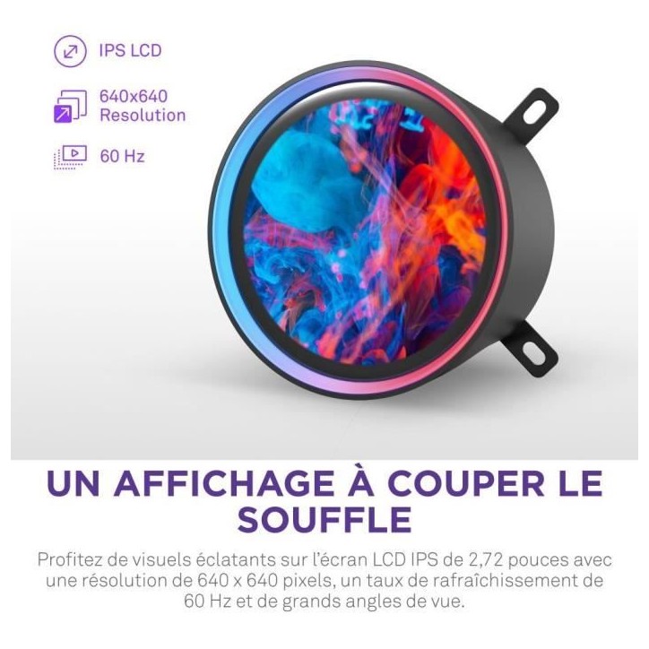 Watercooling - NZXT - RL-KR36E-B2 - Kraken Elite 360 RGB - Écran LCD IPS 2.72 - Ventilateurs RGB - Noir Watercooling - NZXT - RL-KR36E-B2 - Kraken Elite 360 RGB - Écran LCD IPS 2.72 - Ventilateurs RGB - Noir