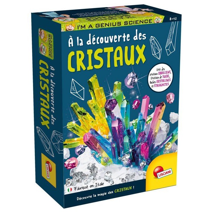 I'M A GENIUS Pocket Découverte des Cristaux - Kit Scientifique - LISCIANIGIOCHI - Cristallisation & Expériences - Des 8 ans I'M A GENIUS Pocket Découverte des Cristaux - Kit Scientifique - LISCIANIGIOCHI - Cristallisation & Expériences - Des 8 ans