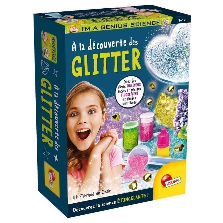 Découverte des paillettes - Kit Scientifique - I'M A GENIUS POCKET - Matériaux scintillants Découverte des paillettes - Kit Scientifique - I'M A GENIUS POCKET - Matériaux scintillants