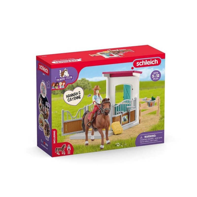 Figurine Horse Box Hannah et Cayenne, Schleich 42710 Horse club, des 5